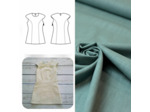 Christine Charles – Kit Couture Robe Yselda Uni Couleur Vert Lagon