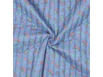 Poppy - Double Gaze Matelassée Réversible – Motif Floral Bleu Lavande & Envers Turquoise
