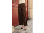 pantalon diane en daim marron
