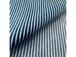 Fibre Mood – Tissu Denim de Coton Rayures Blanches sur le Fond Bleu Marine "Barbara"