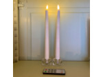 Coffret de 2 bougies Flambeaux Led avec télécommande
