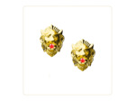 Boucles d'Oreilles Mini Lion Rubis