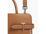 Sac à main moyen modèle Emie en cuir lisse et refente de velours