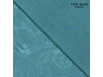 Fibre Mood - Tissu Jacquard de Viscose Satiné "Risa" Couleur Bleu Canard à Motif Fleurs