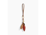 Charms fleur en cuir lisse