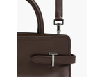 Sac à main moyen modèle Emie en cuir lisse et refente de velours