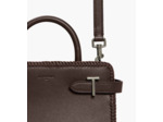 Petit sac à main Emilie en cuir lisse et surpiqûres