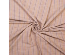 Sélection Coup de coudre - Tissu Jacquard de Coton à Motif Rayures Fines sur le Fond Beige - coupon 1,5 m