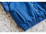 See You at Six - Tissu Jersey Bord-Cotes Épais Uni Couleur Bleu Surf the Web