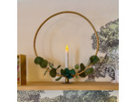 Cercle végétal Eucalyptus et Bougie Led ø 40cm