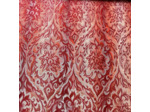 Sélection Coup de Coudre - Tissu Brocart Rouge et Argenté en Laine Mélangé à Motif Grosses Fleurs Tapisseries