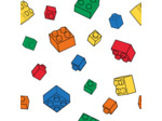 Sélection Coup de coudre - Popeline de Coton Motif Briques de Construction Multicolores
