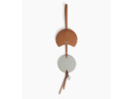 Miroir charms en cuir grainé