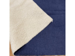 Sélection Coup de coudre - Tissu Denim Brut Bleu Marine Envers Sherpa Ecru