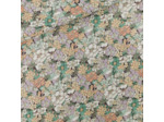 See You at Six - Tissu French Terry de Coton Imprimé "Imagine All The Flowers" sur le Fond Verre Vert Claire