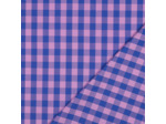 Poppy - Tissu Fil à Fil Carreaux Violet/ Rose