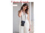 Fibre Mood - Tissu Denim Léger Stretch "Felicia" Uni Couleur Blanc Cassé