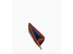 Porte cartes zip en L Emile en cuir grainé
