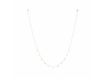 Collier La Brune & La Blonde Polka en or rose et nacre blanche, 42cm
