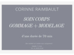 Carte cadeau soin corps gommage + modelage