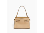 Sac porté épaule grand modèle Emie en cuir lisse et nubuck