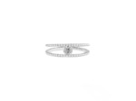 Bague Sarlane Palline en or blanc et diamant de 0.15ct