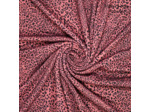 Fibre Mood - Tissu Jersey Sweat de Coton Mélangé "Carmel" Imprimé Léopard sur le Fond Rouille - coupon 1,6 m