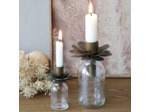 Porte-bougie carafe petite fleur