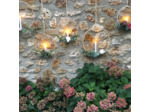 Cercle végétal Eucalyptus et Bougie Led ø 30cm