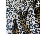 Sélection Coup de coudre - Tissu Satin de Viscose Imprimé Léopard Les Taches Noirs sur le Fond Beige Clair