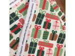 Sélection Coup de coudre - Tissu Popeline de Coton Imprimé Paquets Cadeaux "Christmas Miniatures" sur le Fond Blanc Crème