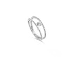 Bague Sarlane Palline en or blanc et diamant de 0.15ct