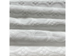 Sélection Coup de Coudre - Tissu Batiste de Coton Broderie Anglaise à Motif Cercles Uni Couleur Blanc