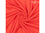 Fibre Mood - Tissu Jacquard de Viscose Satiné "Elvira" Couleur Rouge Aux Fines Rayures
