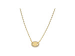Collier Murat Café Lumière en argent doré à l'or et oxyde de zirconium