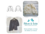 Christine Charles – Kit Couture Veste Armélia Couleur Gris et Noir
