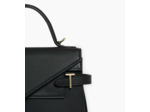 Sac à main double rabat moyen modèle Emilie en cuir signature T