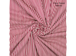 Fibre Mood - Tissu Popeline de Coton "Zizou" Imprimé Rayures Rouge