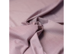 Sélection Coup de coudre - Coton chemise fil à fil – Rayures fines bordeaux et blanches (Copy)