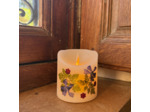 Bougie Led en cire Fleurs Séchées