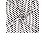 Sélection Coup de coudre - Tissu Challis de Viscose à Pois Noirs sur le Fond Blanc