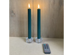 Coffret de 2 bougies Chandelles Led avec télécommande