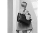 Grand sac cabas Elena en cuir grainé