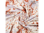 Fibre Mood - Tissu Matelassé Déperlant "Elsie" à Motif Taches Oranges sur le Fond Lilas