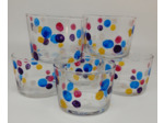 Verres à bodega peints main motifs pois de couleur