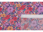 Liberty London - Tissu Meadow Song Tana Lawn Coton Rouge et Violet