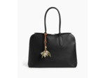 Charms fleur en cuir grainé