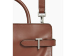 Sac à main moyen modèle Emie en cuir lisse et nubuck