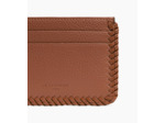 Porte cartes Emilie en cuir grainé avec surpiqûres
