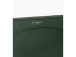 Pochette zippée en cuir grainé